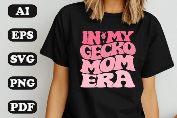 Download In My Gecko Mom Era Groovy Retro Wavy T- - Wavy Collection