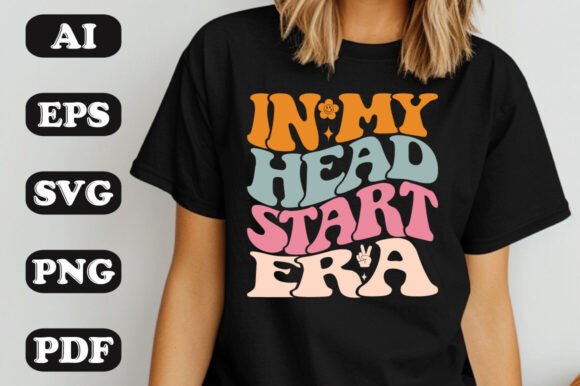 Download In My Head Start Era Groovy Retro Wavy T - Wavy Collection