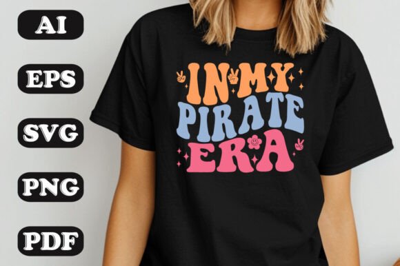 Download In My Pirate Era Groovy Retro Wavy T-shi - Wavy Collection