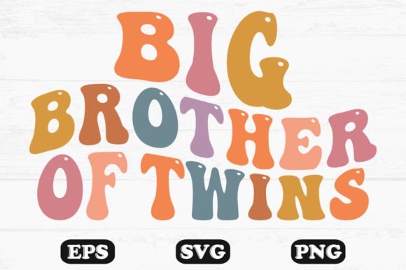 Download Big Brother of Twins Retro Wavy Svg - Wavy Collection