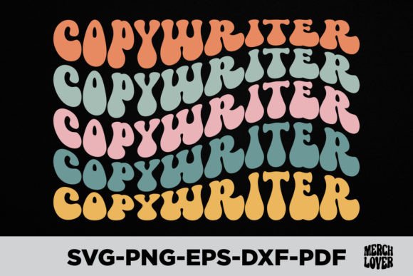Download Groovy Retro Wavy Copywriter T-Shirt - Wavy Collection