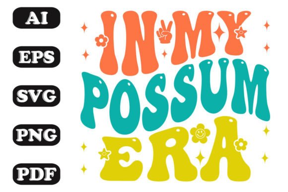 Download In My Possum Era Groovy Retro Wavy T-shi - Wavy Collection