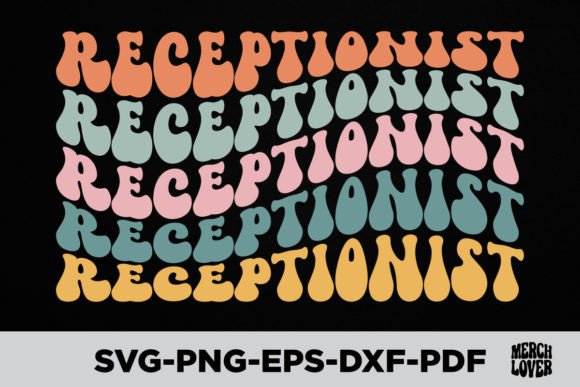 Download Groovy Retro Wavy Receptionist T-Shirt - Wavy Collection