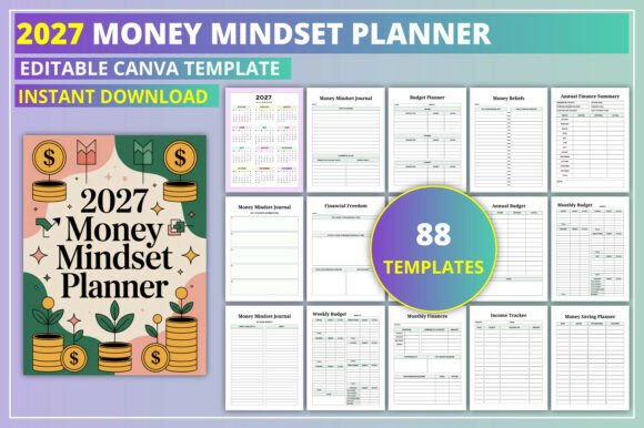 Download Editable 2027 Money Mindset Planner - Planner Collection
