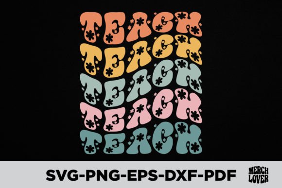 Download Teach Groovy Retro Wavy - Wavy Collection