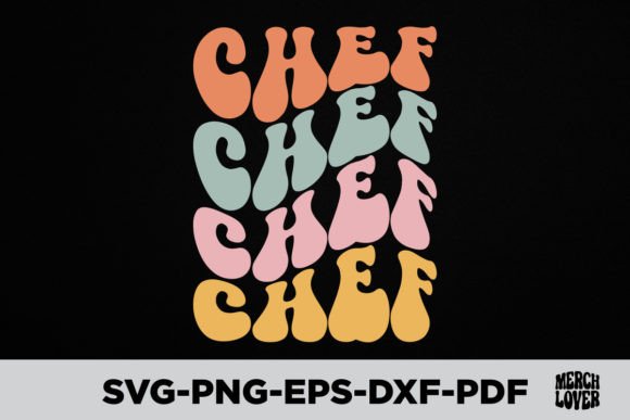 Download Groovy Retro Wavy Chef T-Shirt Design - Wavy Collection