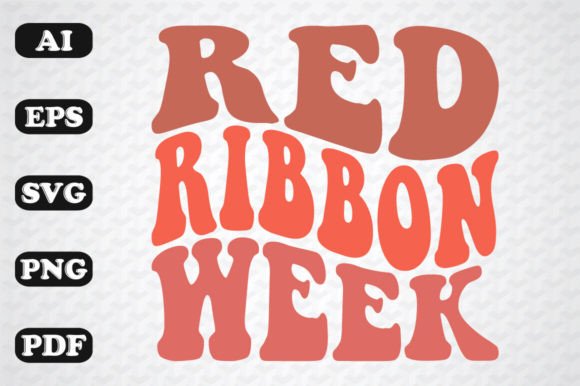 Download Red Ribbon Week Retro Wavy Svg - Wavy Collection