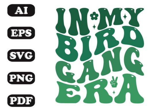 Download In My Bird Gang Era Groovy Retro Wavy T- - Wavy Collection