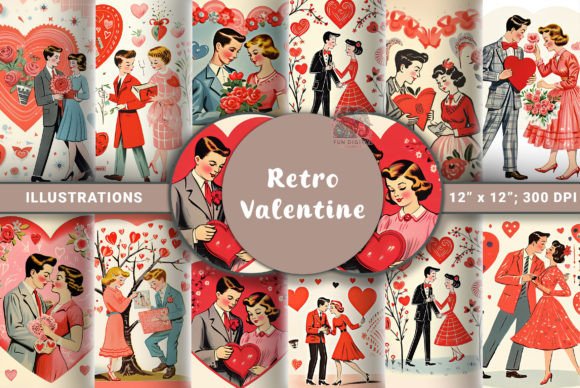 Download 1960S Retro Valentines Day Illustrations - Retro valentines day Collection