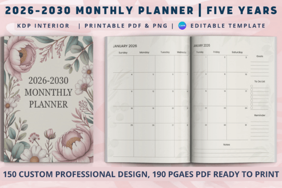 Download 2026&ndash;2030 Monthly Planner | Five Years - Planner Collection
