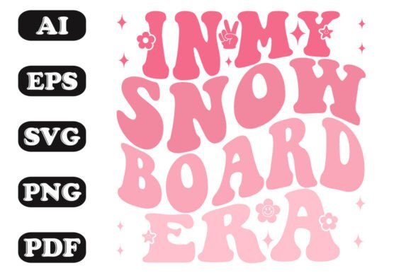 Download In My Snowboard Era Groovy Retro Wavy T- - Wavy Collection
