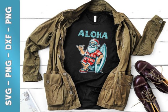Download Aloha Hawaiian Santa Tropical SVG - Tropical svg Collection