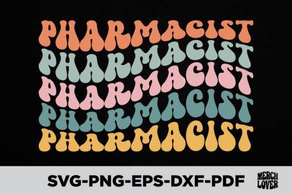 Download Groovy Retro Wavy Pharmacist T-Shirt - Wavy Collection